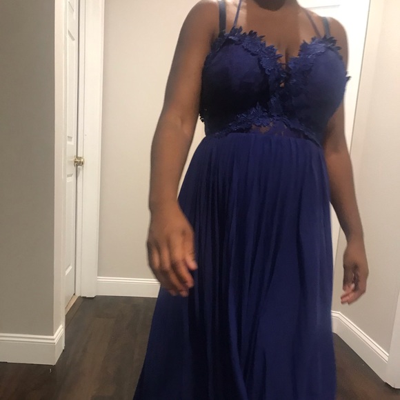 Long blue dress - Picture 7 of 8